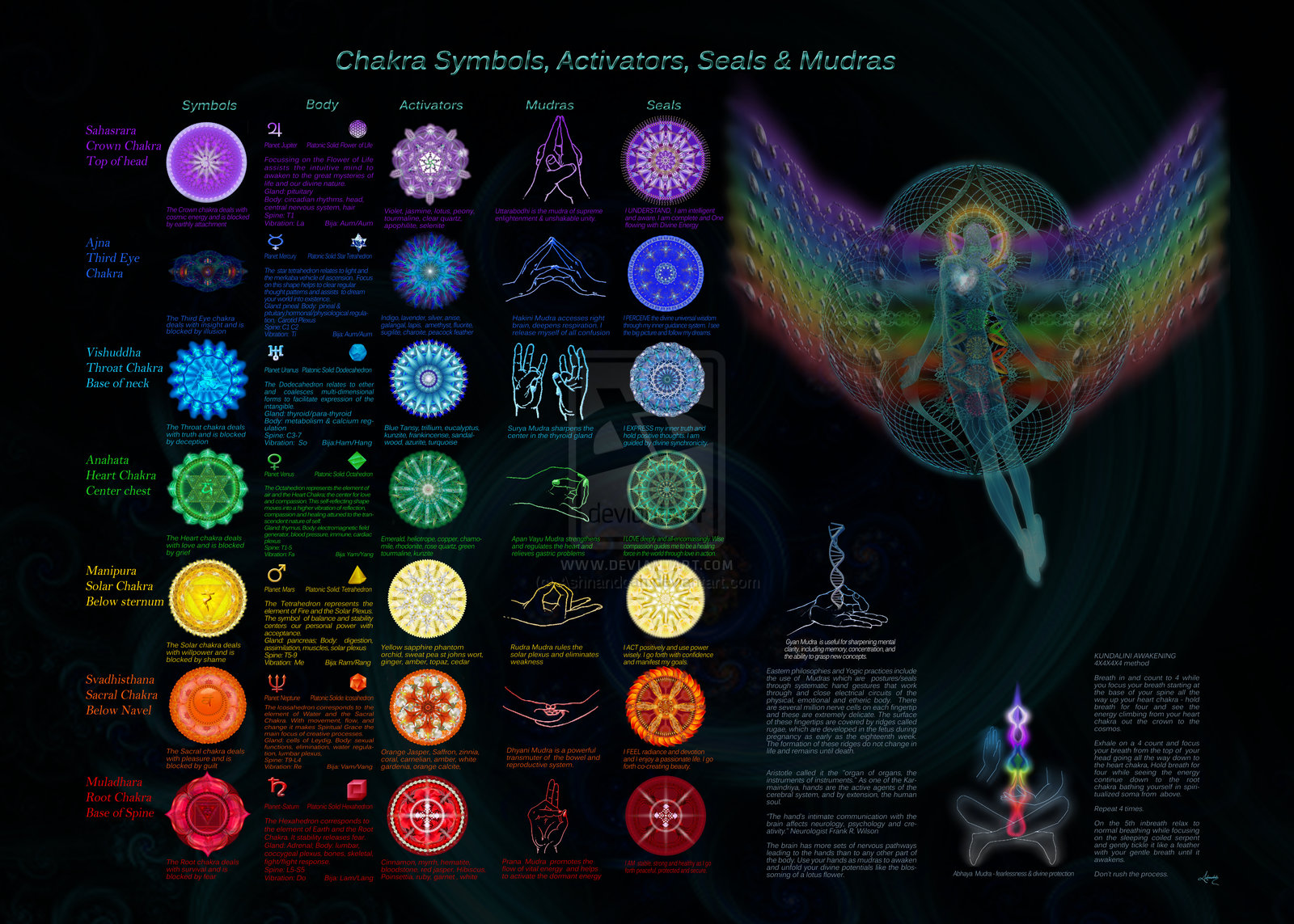 Wall Chart Chakra Symbols  Mudras  Activators By Ashnandoah D6i62fb 