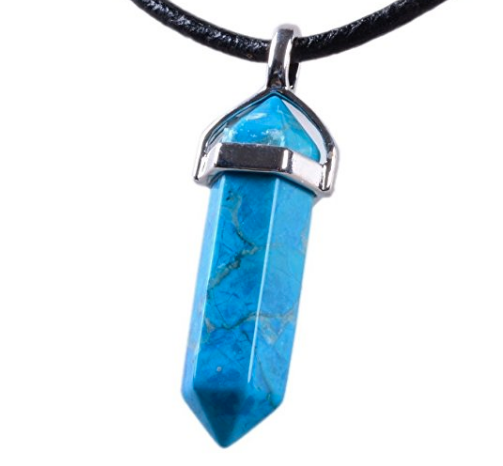 Crystal Blue Howlite Trinity Necklace Talisman of Patience, Focus & Sp –  Beckoning Broom