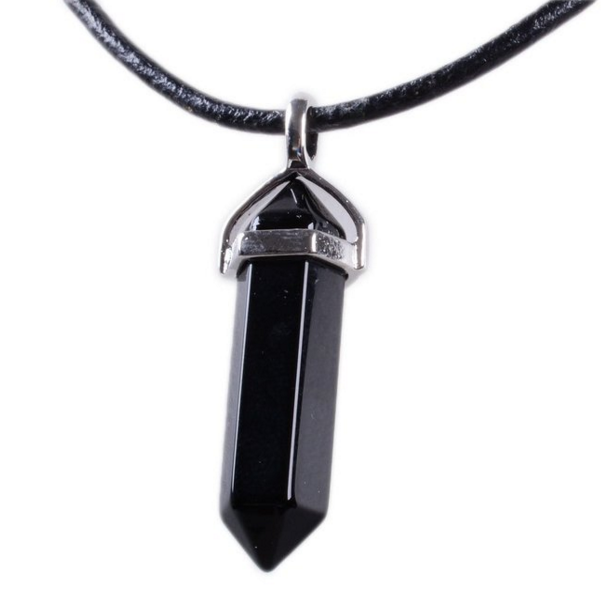 Black Onyx Healing Crystal Necklace | BodySpirtitual
