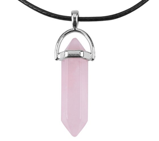Buy Rose Quartz Point Pendant, Gold Chain, Pink Crystal Necklace, Real  Stone Jewelry Online in India - Etsy